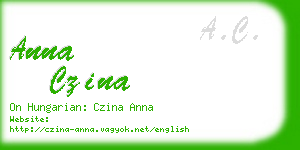 anna czina business card